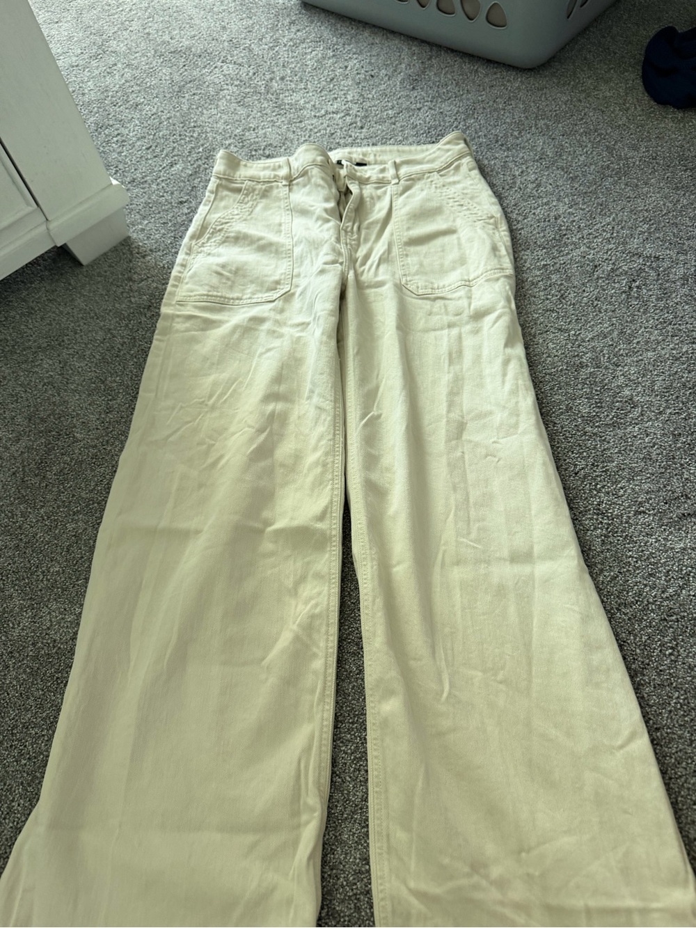 American Eagle Wide Leg Women's Jeans - Cream